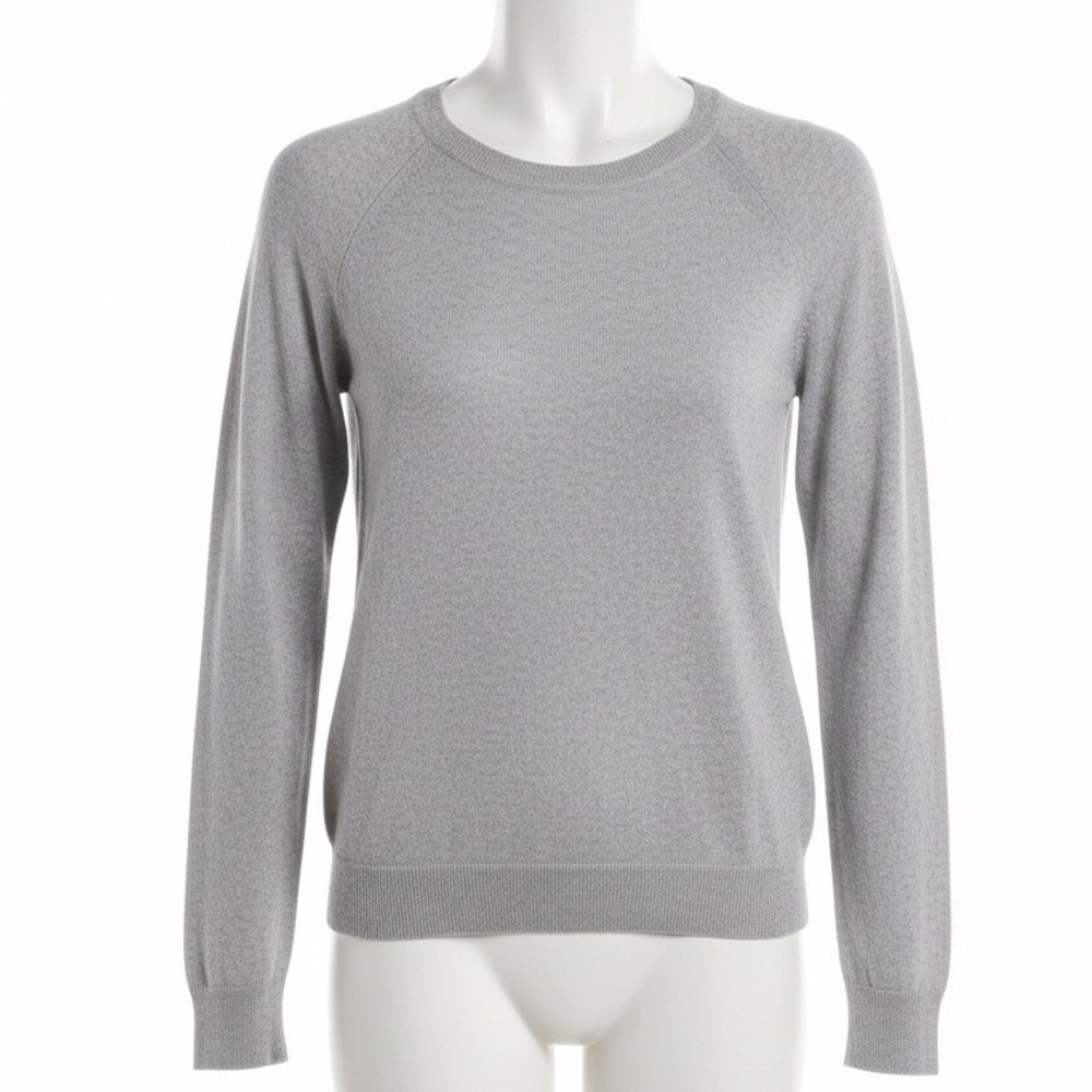 Banana Republic Women Size M Gray Knit Sweater Minimalist Capsule Modern Neutral